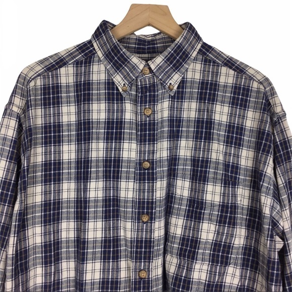 AMERICAN EAGLE Vintage Button Down Shirt Long Sleeve Plaid Flannel Classic XL - Picture 2 of 9